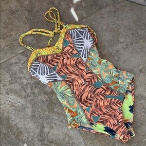 Maaji Multicolor Tropical women’s Reversible  One Piece Swimsuit